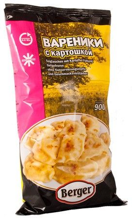 detail Vareniky s bramborov. náplní Berger 900g