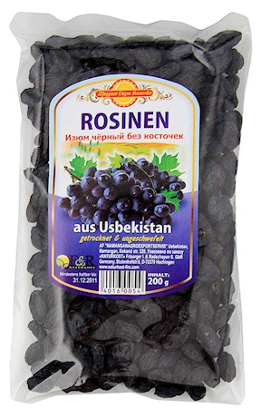 detail Rozinky černý Uzbekistán 200g