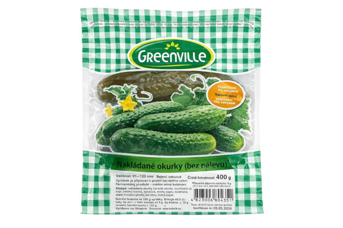 detail Uhorky solené bez nálevu 400 g Grinvil