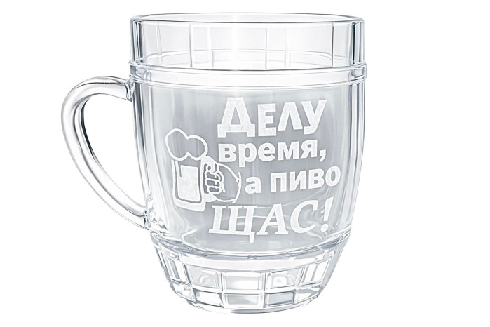 detail Pivní korbel Delu vremja,a pivo shas 0,5 L