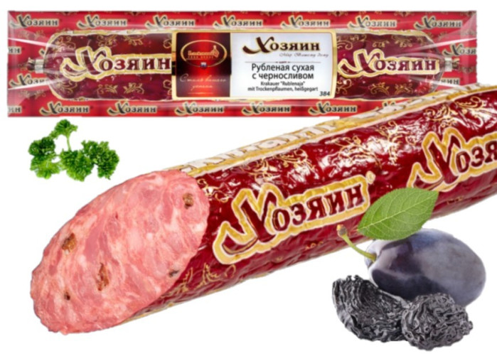 detail Rublená saláma so slivkou 300g Lackmann