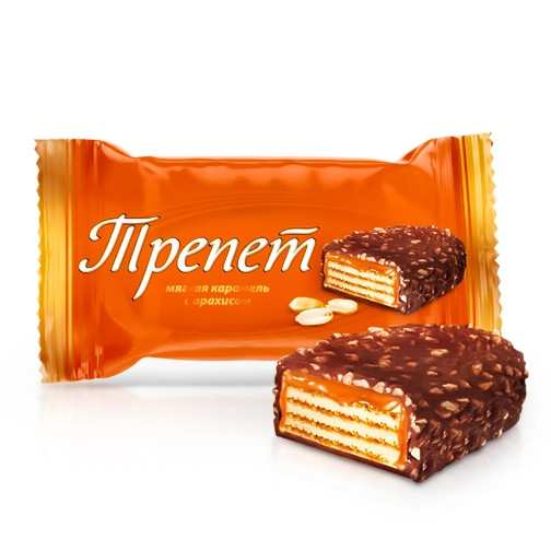 detail TRÉPET cukríky s mäkkým karamelom a arašidmi NК