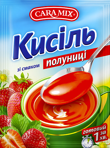 detail Kisel s jahodovou příchutí 90g Caramix