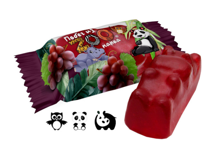 detail Želé cukríky Útek zo ZOO s príchuťou hrozna 250 g Sweet Life
