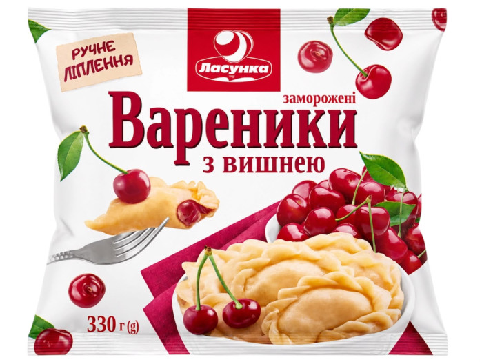 detail Vareniky s višňovou náplňou 330g Lasunka