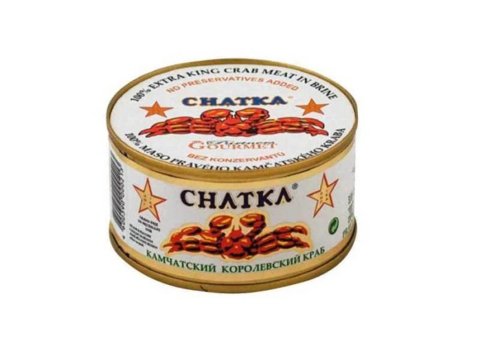 detail Maso kamčatského kraba v nálevu 185g Chatka