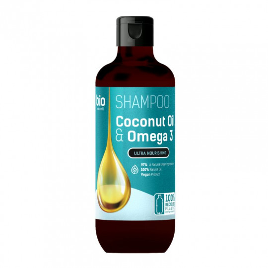 detail Šampón pre všetky typy vlasov Coconut Oil & Omega3 355ml Bio Naturell