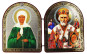nahlad Ikona Matrona a Mikuláš 12x18 cm drevená dvojitá