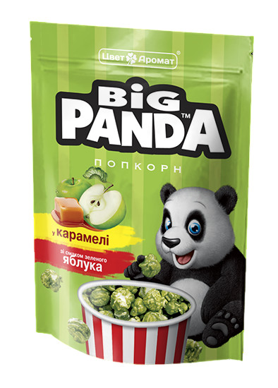 detail Popcorn v karameli s príchuťou jablka 90g Big Panda