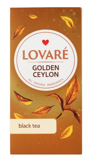 detail Čierny čaj Goldencejlon 24*2g Lovaré