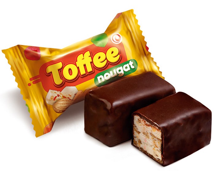 detail TOFFEE NOUGAT karamel a orechy 200g