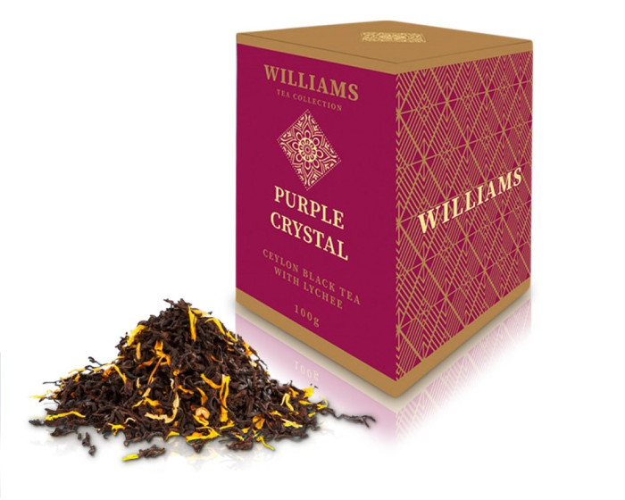detail Čierny čaj s ličmi Williams 100g Purple Crystal