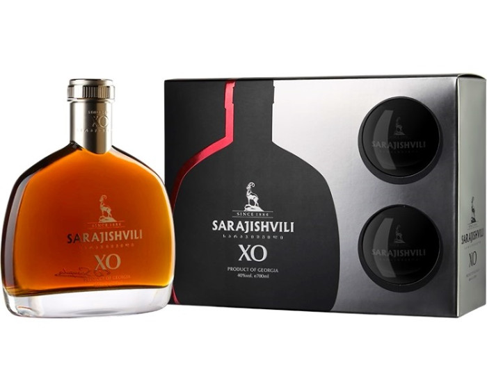 detail Brandy XO 0,7L 40% + 2 sklenice Sarajishvili 
