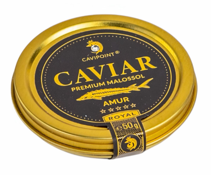 detail Kaviár čierny Royal Diamond 50g (plech) Cavipoint