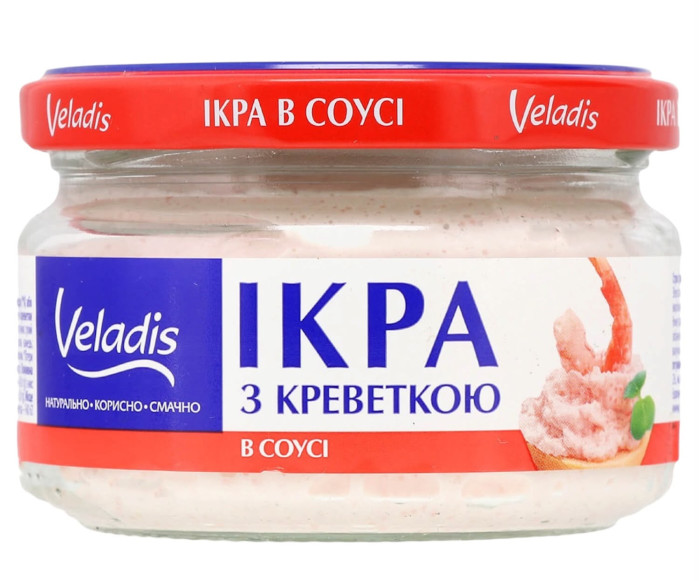 detail Kaviár zo sleďových ikier s krevetami 160g Veladis