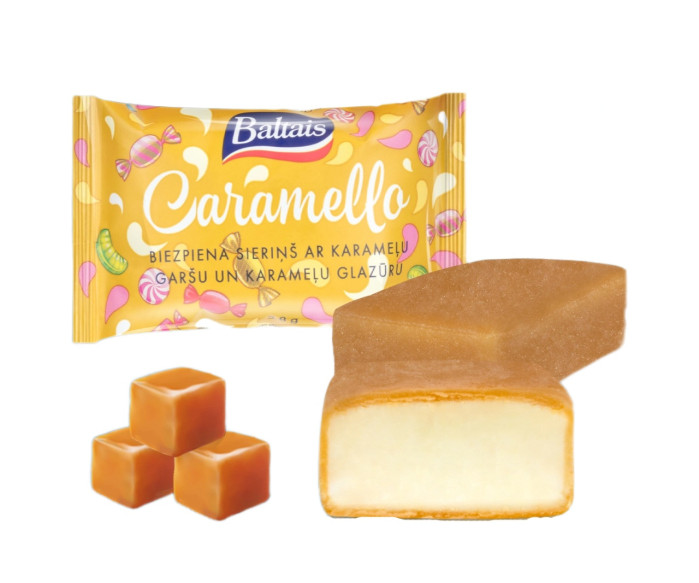 detail Sladký tvaroh s karamelovou polevou 38 g Baltais