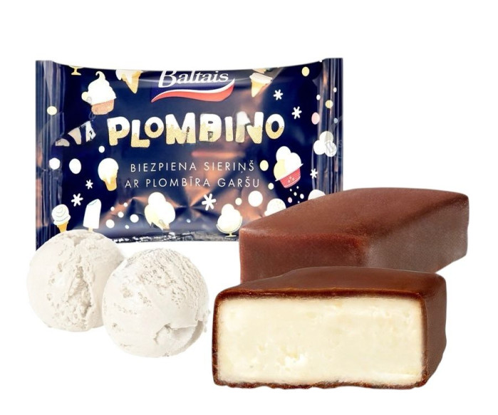 detail Tvarohový dezert Plombino polevaný čokoládou 38 g Baltais