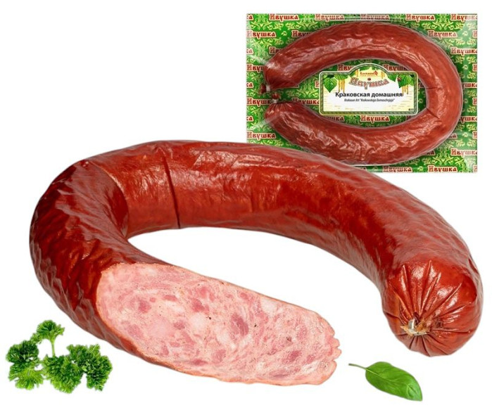 detail Klobása Krakovská domáca 650g Lackmann