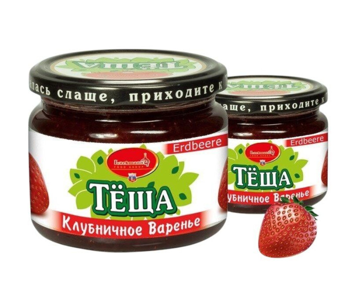 detail Džem jahodový „Téšča“ 350 g Lackmann