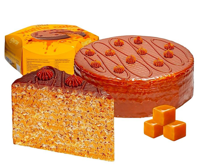 detail Waflový tort s karamelizovaným kondenzovaným mliekom 900g Vatsak