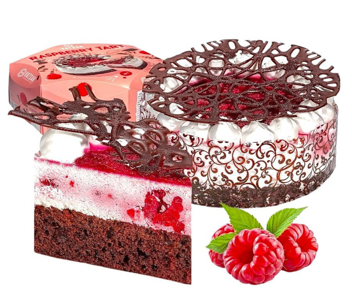 detail Tort Malinový s jogurtovým krémom-suflé a malinami 450g Vatsak