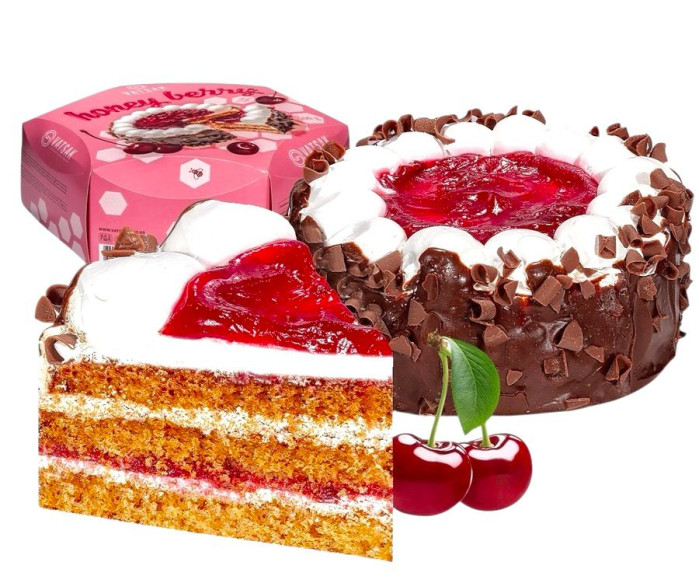 detail Tort Medová bobuľa s krémom a višňovou vrstvou 500g Vatsak