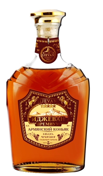 detail Brandy Premium 5 let 0,5L 40% IJEVAN