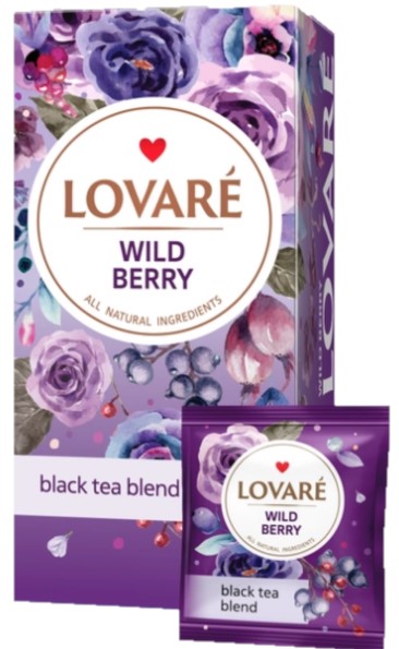 detail Čierny čaj Wild berry 24*2g Lovaré