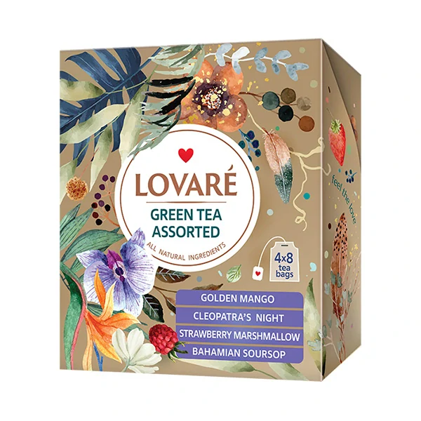 detail Zelený čaj Assorti 32*1.5g Lovaré