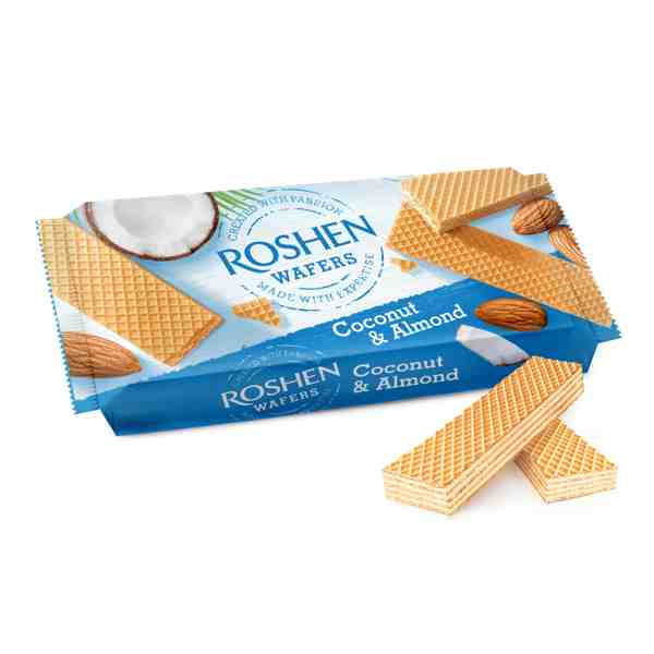detail Oplatky s kokosom a mandľami 220 g Roshen