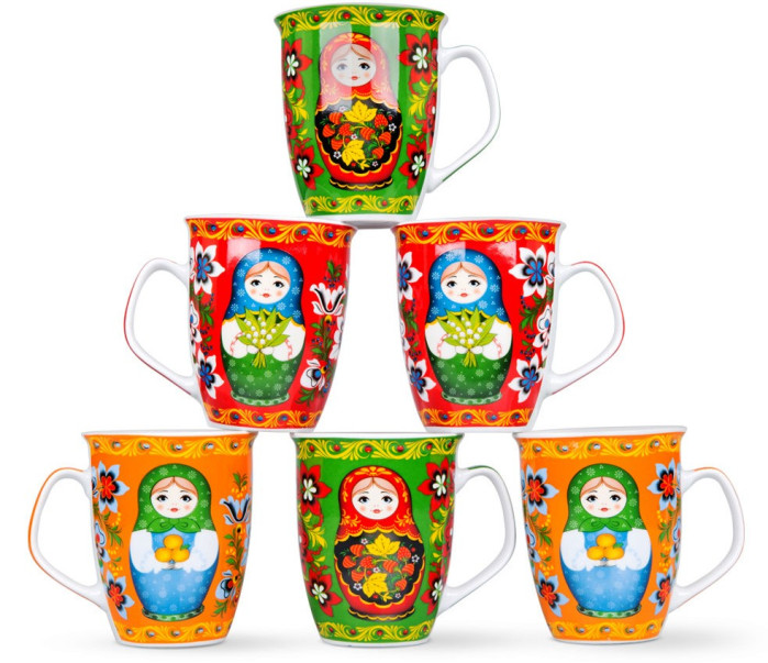 detail Nabor hrnků Matreška 6ks (keramika)