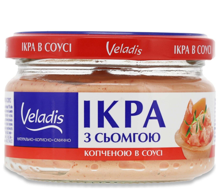 detail Ikra s údeným lososom v omáčke 160g Veladis