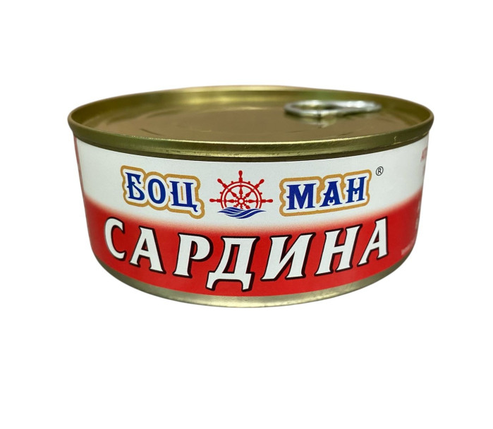 detail Sardinky v paradajkovej omáčke Bocman 240 g (čistá hmotnosť: 144 g)