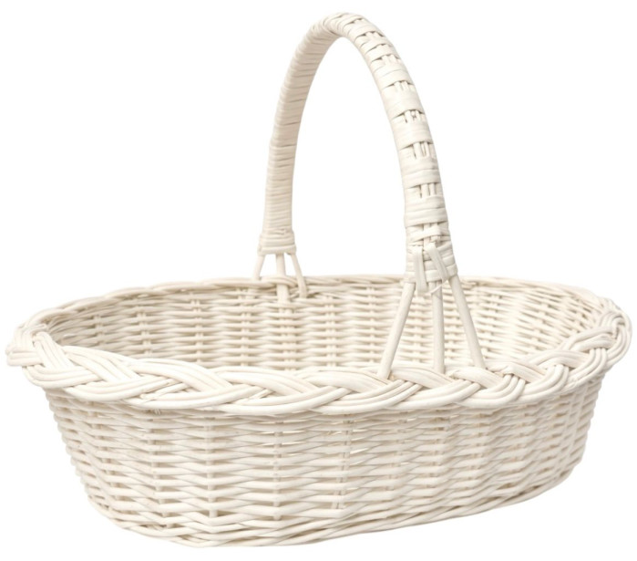 detail Velikonoční košík Kosička bílý L