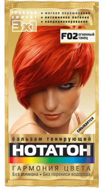 detail Tónovací balzam na vlasy 30ml NOTATON F02 Ohnivý tanec