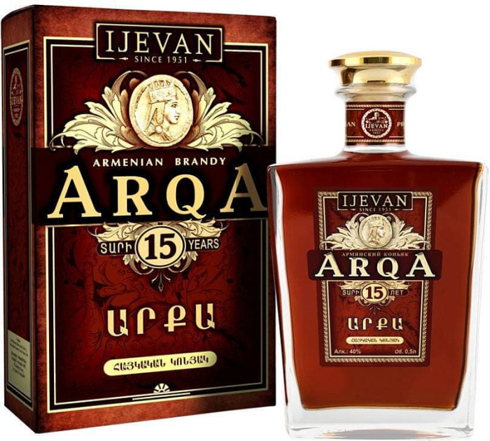 detail Brandy ARQA 15 rokov 0,5L 40% IJEVAN 