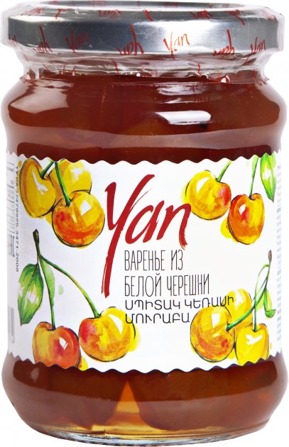 detail Zavarenina z bielej čerešne 300g YAN