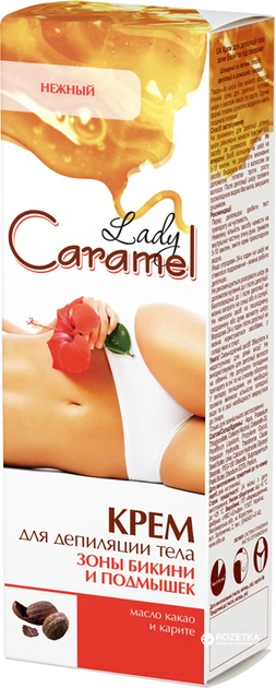 detail Telový depilačný krém na oblasť bikín a podpazušia 100ml Lady Caramel