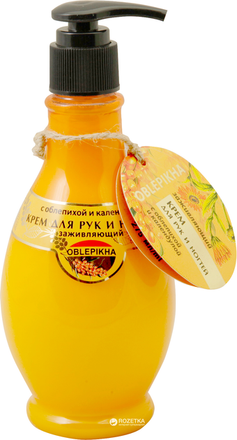 detail Krém na ruky a nechty hojivý s rakytníkom a nechtíkom 275 ml Oblepikha