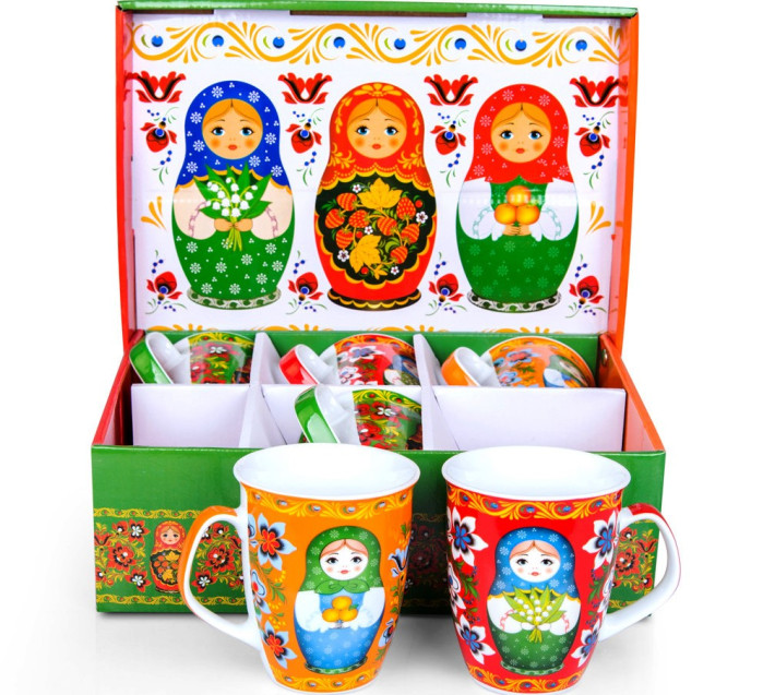 detail Nabor hrnků Matreška 6ks (keramika)