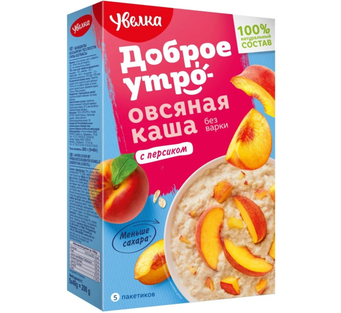 detail Ovsená kaša s broskyňou 5*40g Uvelka