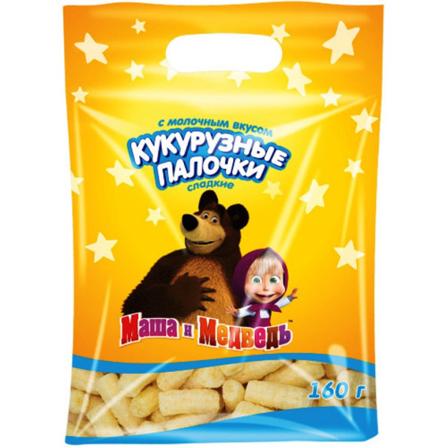 detail Kukuřičné křupky s mléčnou přichutí 160g Máša a medvěd