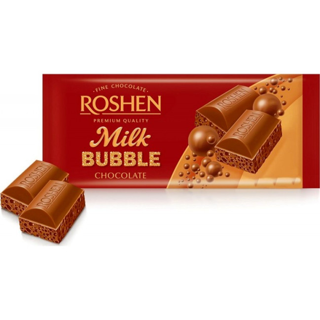 detail Čokoláda BUBBLE Milk Roshen 85g