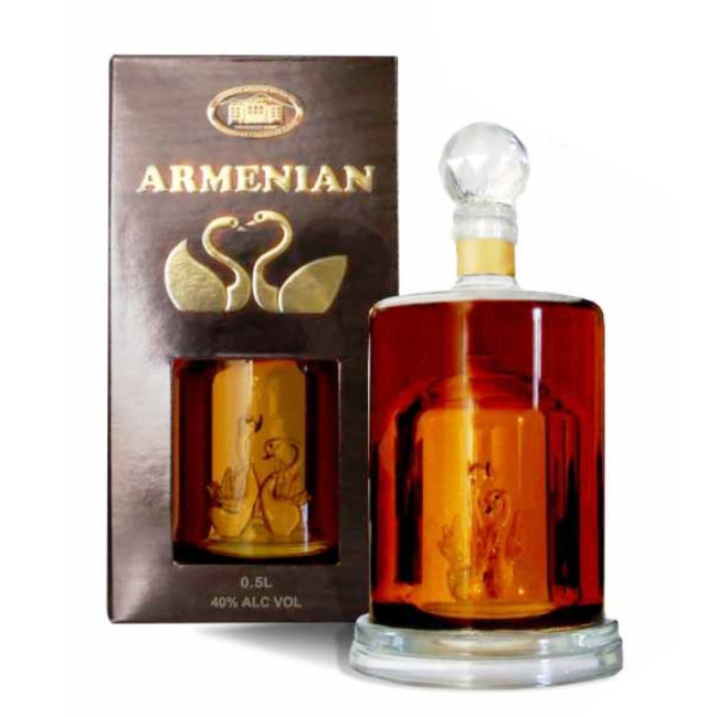 detail Brandy Labuť 10 rokov 0,5L 40% PROSHYAN