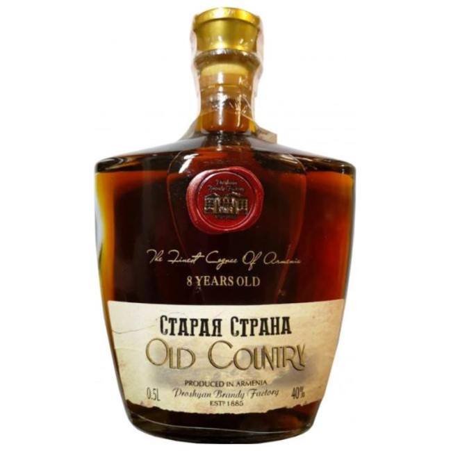 detail Brandy Old Country 8 rokov  0,5L 40% PROSHYAN