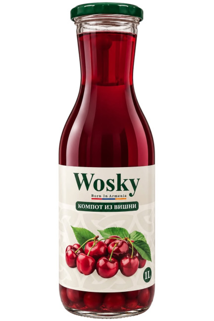 detail Višňový kompót 1L Wosky
