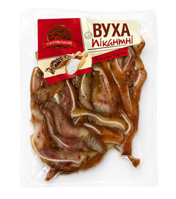 detail Údené pikantné prúžky z bravčových uší SMK cca 300 g