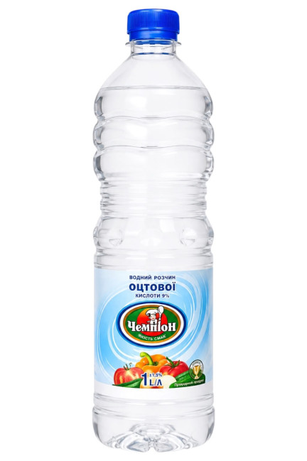 detail Ocot z kyseliny octovej a vody 9% (stolový ocot) 1L Čempion