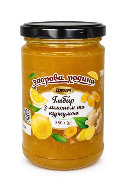 detail Zázvorový džem s citrónom a kurkumou 350g Zdorova rodyna