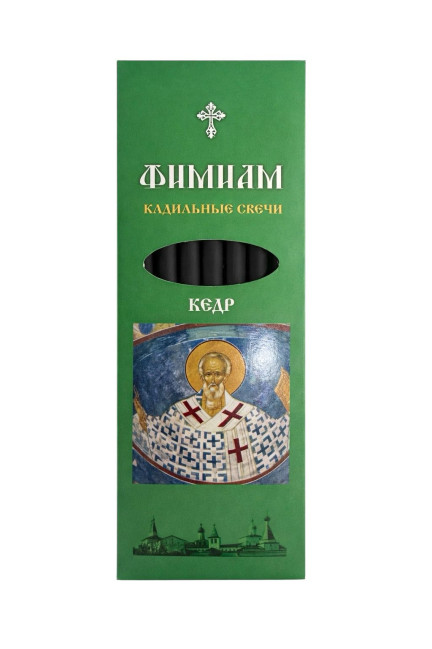 detail Sada kadidlových sviečok 7 ks „Céder“ Nikolaj Ferapontovo Fimiam